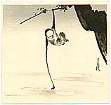 Gekko Ogata 1859-1920 - Monkey and the Moon Reflection - artelino Art Auctions. Gekko Ogata 1859-1920 - Monkey and the Moon Reflection