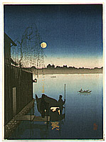 Eijiro Kobayashi active 1930's - Evening Cool on Sumida - artelino Art Auctions. Eijiro Kobayashi active 1930's - Evening Cool on Sumida