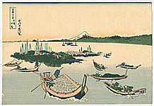 Hokusai Katsushika 1760-1849 - Tsukuda Island - Fugaku Sanju-rokkei - artelino Art Auctions. Hokusai Katsushika 1760-1849 - Tsukuda Island - Fugaku Sanju-rokkei