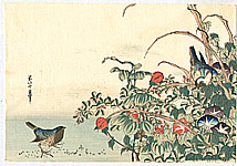 Hokusai Katsushika 1760-1849 - Two Birds - artelino Art Auctions. Hokusai Katsushika 1760-1849 - Two Birds