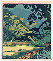 Nisaburo Ito 1910-1988 - Drizzle at Mt. Arashiyama - artelino Art Auctions. Nisaburo Ito 1910-1988 - Drizzle at Mt. Arashiyama