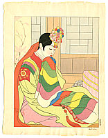 Paul Jacoulet 1902-1960 - The Bride, Seoul Korea - La Mariée, Seoul Corée - artelino Art Auctions. Paul Jacoulet 1902-1960 - The Bride, Seoul Korea - La Mariée, Seoul Corée