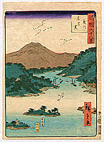 Hiroshige II Utagawa 1829-1869 - Nagamon - Shokoku Rokuju-hakkei - artelino Art Auctions. Hiroshige II Utagawa 1829-1869 - Nagamon - Shokoku Rokuju-hakkei