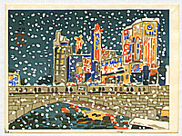 Hideo Nishiyama born 1911 - Doutonbori in Osaka - artelino Art Auctions. Hideo Nishiyama born 1911 - Doutonbori in Osaka
