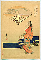 Gekko Ogata 1859-1920 - Beauty and Fan - Pictures of Japanese Flowers - artelino Art Auctions. Gekko Ogata 1859-1920 - Beauty and Fan - Pictures of Japanese Flowers