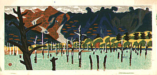 Masao Maeda 1904-1974 - Mountain Lake at Kamikochi - artelino Art Auctions. Masao Maeda 1904-1974 - Mountain Lake at Kamikochi
