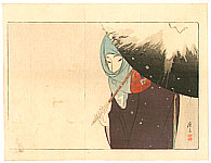 Eisen Tomioka 1864-1905 - Snowy Day - artelino Art Auctions. Eisen Tomioka 1864-1905 - Snowy Day