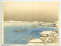 Yoshimune Arai 1873-1945 - Snow in Wakanoura Bay - artelino Art Auctions. Yoshimune Arai 1873-1945 - Snow in Wakanoura Bay
