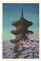 Hasui Kawase 1883-1957 - Toshogu Shrine in Spring Dusk - artelino Art Auctions. Hasui Kawase 1883-1957 - Toshogu Shrine in Spring Dusk