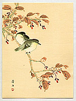 Hobun Kikuchi 1862-1918 - Two Birds on a Branch - artelino Art Auctions. Hobun Kikuchi 1862-1918 - Two Birds on a Branch