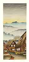 Ryusei Okamoto born 1949 - Old Village in Hida - artelino Art Auctions. Ryusei Okamoto born 1949 - Old Village in Hida