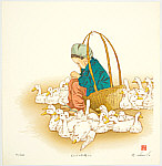 Ryusei Okamoto born 1949 - Market Day - Children of Asia - artelino Art Auctions. Ryusei Okamoto born 1949 - Market Day - Children of Asia