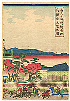 Hiroshige III Utagawa 1842-1894 - Horse Carriage and Rickshaws - artelino Art Auctions. Hiroshige III Utagawa 1842-1894 - Horse Carriage and Rickshaws
