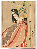 Eikyu Matsuoka 1881-1938 - Beauty and Fan - artelino Art Auctions. Eikyu Matsuoka 1881-1938 - Beauty and Fan