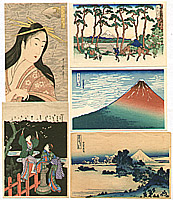 Utamaro Kitagawa 1750-1806 - Five Small Ukiyo-e - artelino Art Auctions. Utamaro Kitagawa 1750-1806 - Five Small Ukiyo-e