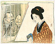 Eisen Tomioka 1864-1905 - Conversation - artelino Art Auctions. Eisen Tomioka 1864-1905 - Conversation