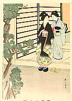 Shuntei Miyagawa 1873-1914 - Going Out - Yukiyo no Hana - artelino Art Auctions. Shuntei Miyagawa 1873-1914 - Going Out - Yukiyo no Hana
