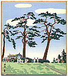 Tomikichiro Tokuriki 1902-1999 - Aoi Festival - Famous Places in Kyoto - artelino Art Auctions. Tomikichiro Tokuriki 1902-1999 - Aoi Festival - Famous Places in Kyoto
