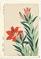 Shodo Kawarazaki 1889-1973 - Tiger Lilies - artelino Art Auctions. Shodo Kawarazaki 1889-1973 - Tiger Lilies