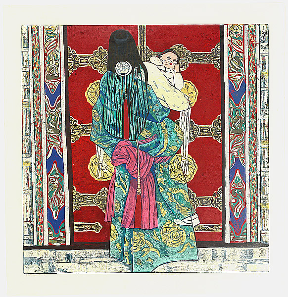 Hao Ping born 1952 - Knocking at the Door - artelino Art Auctions. Hao Ping born 1952 - Knocking at the Door