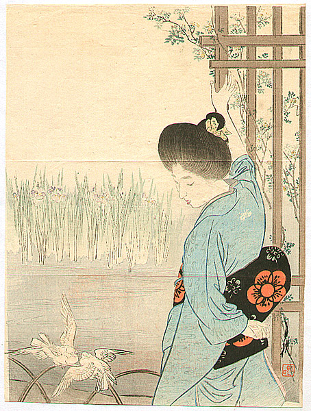 Gekko Ogata 1859-1920 - Blooming Iris - artelino Art Auctions. Gekko Ogata 1859-1920 - Blooming Iris