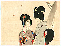 Eisen Tomioka 1864-1905 - Conversation under Maple Tree - artelino Art Auctions. Eisen Tomioka 1864-1905 - Conversation under Maple Tree