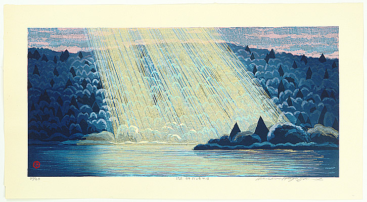 Waichi Hayashi born 1951 - Filtering Light at Lakeside