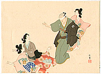 Shoen Uemura 1875-1949 - Blind Man Game - artelino Art Auctions. Shoen Uemura 1875-1949 - Blind Man Game