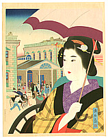 By Ito Shinsui - Beauty at Shinbashi Station, 1942