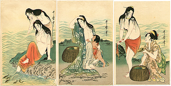 Utamaro Kitagawa 1750-1806 - Abalone Divers - artelino Art Auctions. Utamaro Kitagawa 1750-1806 - Abalone Divers