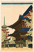 Masao Maeda 1904-1974 - Ni-o- Gate at Senso Temple - artelino Art Auctions. Masao Maeda 1904-1974 - Ni-o- Gate at Senso Temple