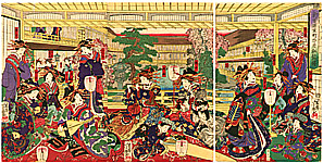 Yoshiiku Utagawa 1833-1904 - Beauties in Party - artelino Art Auctions. Yoshiiku Utagawa 1833-1904 - Beauties in Party