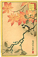 Sugakudo Nakayama fl.1850-60 - Bird and Maple - artelino Art Auctions. Sugakudo Nakayama fl.1850-60 - Bird and Maple