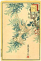 Sugakudo Nakayama fl.1850-60 - White Sparrows - artelino Art Auctions. Sugakudo Nakayama fl.1850-60 - White Sparrows