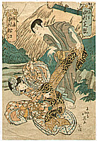 Hokuei Shumbaisai active 1829-37 - Princess and Priest - artelino Art Auctions. Hokuei Shumbaisai active 1829-37 - Princess and Priest