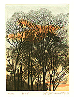 Shogo Okamoto 1920-2001 - Red Morning Sky - artelino Art Auctions. Shogo Okamoto 1920-2001 - Red Morning Sky