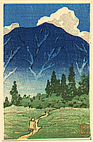 Hasui Kawase 1883-1957 - Towards a Blue Mountain - artelino Art Auctions. Hasui Kawase 1883-1957 - Towards a Blue Mountain