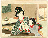 Keichu Yamada 1868-1934 - Mother and daughter - artelino Art Auctions. Keichu Yamada 1868-1934 - Mother and daughter