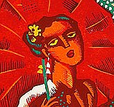Ma Li born 1958 - Big Red Umbrella No.2
