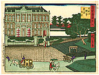Hiroshige III Utagawa 1842-1894 - Army Headquarters - Kokon Tokyo Meisho - artelino Art Auctions. Hiroshige III Utagawa 1842-1894 - Army Headquarters - Kokon Tokyo Meisho