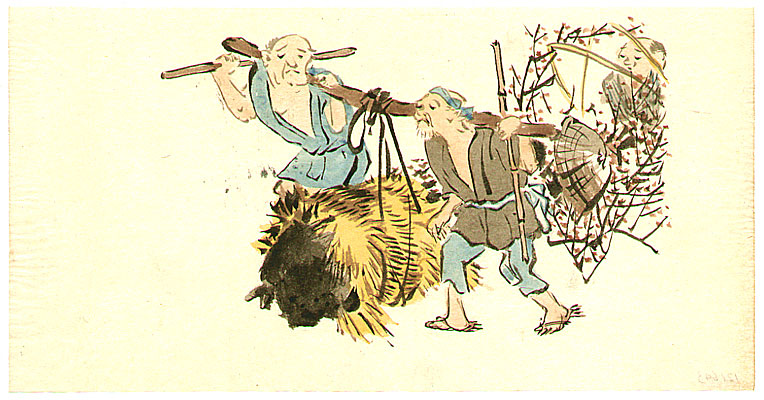 Zeshin Shibata 1807-1891 - Carrying Load