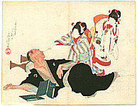 Eisen Tomioka 1864-1905 - Something to Sneeze at - artelino Art Auctions. Eisen Tomioka 1864-1905 - Something to Sneeze at