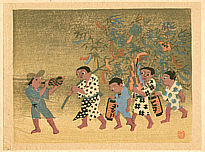 Doshun Mori 1909-1985 - Star Festival in Hida - Japanese Native Customs - artelino Art Auctions. Doshun Mori 1909-1985 - Star Festival in Hida - Japanese Native Customs