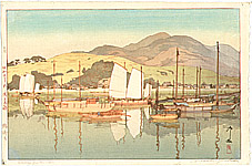 Hiroshi Yoshida 1876-1950 - Waiting for the Tide - artelino Art Auctions. Hiroshi Yoshida 1876-1950 - Waiting for the Tide