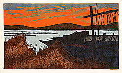 Ichiro Fukushima 1920-1975 - Winter Day - artelino Art Auctions. Ichiro Fukushima 1920-1975 - Winter Day