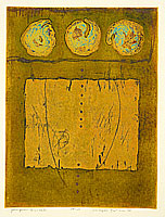 Hiroyuki Tajima 1911-1984 - Yellow Print - artelino Art Auctions. Hiroyuki Tajima 1911-1984 - Yellow Print