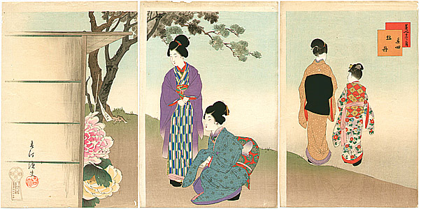 Shuntei Miyagawa 1873-1914 - Peony - Beauties in Twelve Months