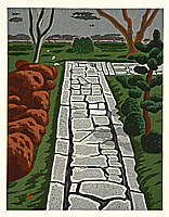 Masao Maeda 1904-1974 - Stone Pavement of Oubai-in - artelino Art Auctions. Masao Maeda 1904-1974 - Stone Pavement of Oubai-in
