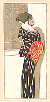 Yumeji Takehisa 1884-1934 - Looking at Falling Snow