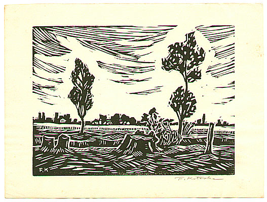 Fumio Kitaoka born 1918 - Landscape - artelino Art Auctions. Fumio Kitaoka born 1918 - Landscape